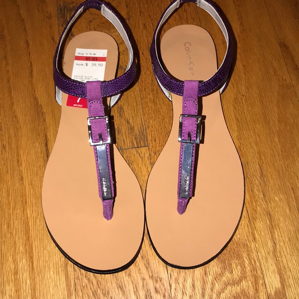 Purple Calvin Klein Sandals